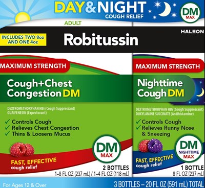 Robitussin Ms Day Night Combo Kit 8 Oz 4 Oz 8 Oz (Robitussin Max Strength Day Night Combo Kit 8 Oz 4 Oz 8 Oz)